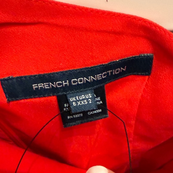 French Connection Vibrant Red One-Shoulder Dress - Picture 3 of 5